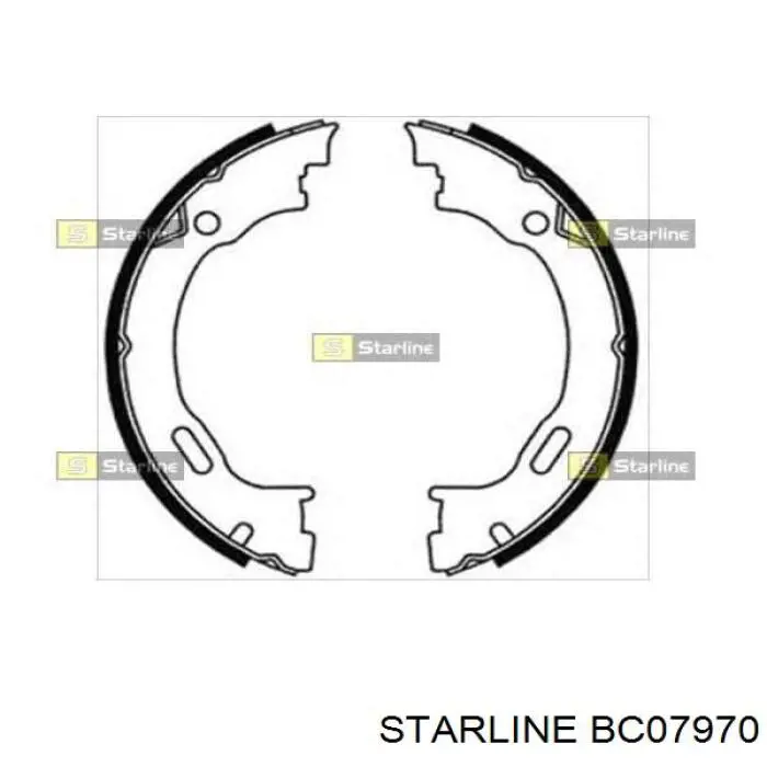BC07970 Starline колодки ручника/стоянкового гальма