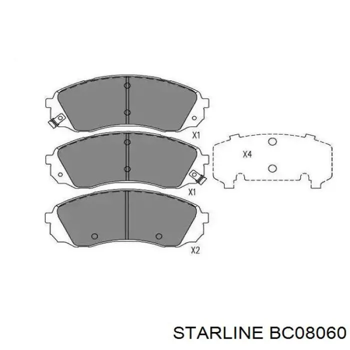 Колодки гальмові задні, барабанні Starline BC08060 ціна, від 16.91 USD