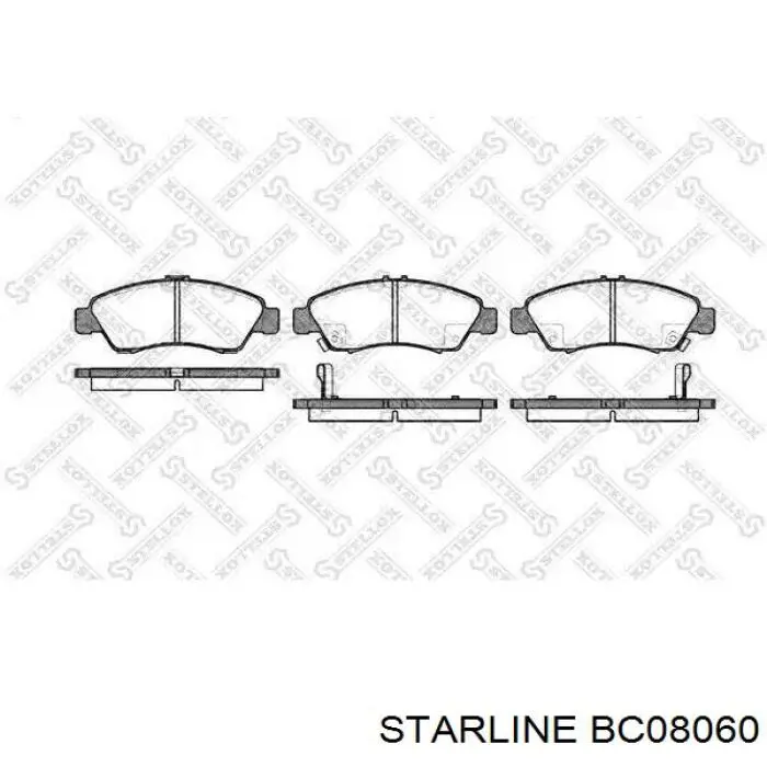 BC08060 Starline Колодки гальмівні задні, барабанні
