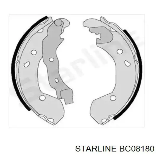 Колодки гальмові задні, барабанні Starline BC08180 ціна, від 20.74 USD