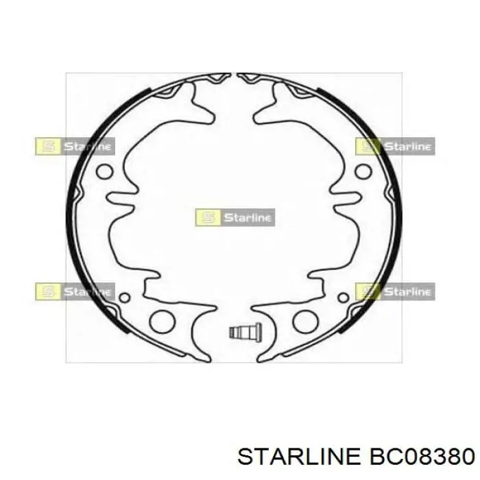Колодки ручника / стоянкового гальма Starline BC08380 ціна, від 26.77 USD