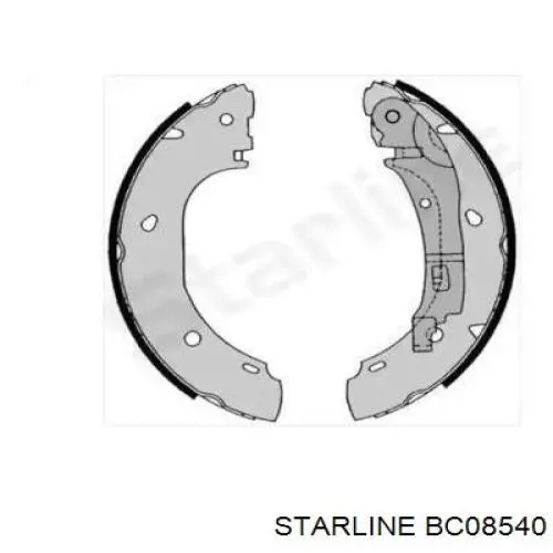 BC08540 Starline колодки гальмові задні, барабанні
