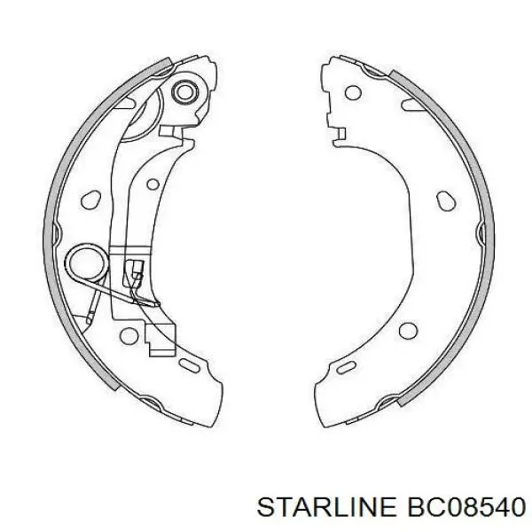 Колодки гальмові задні, барабанні Starline BC08540 ціна, від 28.17 USD