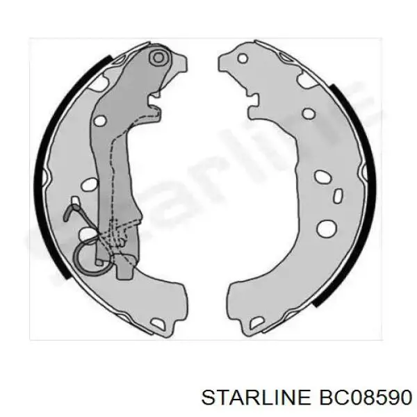 Колодки гальмові задні, барабанні Starline BC08590 ціна, від 26.91 USD
