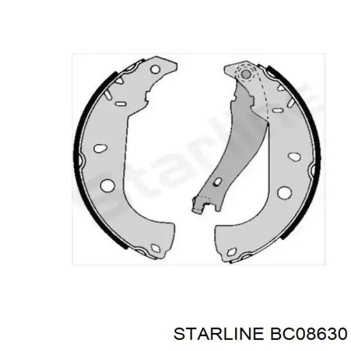 Колодки гальмові задні, барабанні Starline BC08630 ціна, від 19.23 USD