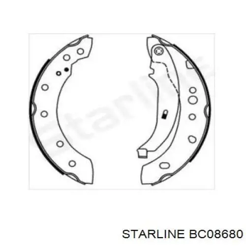 Колодки гальмові задні, барабанні Starline BC08680 ціна, від 17.08 USD