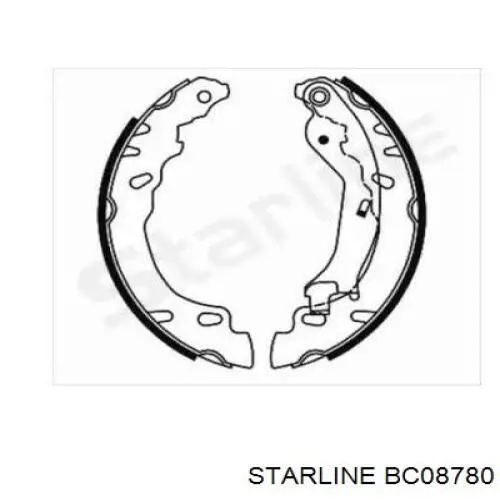 Колодки гальмові задні, барабанні Starline BC08780 ціна, від 19.33 USD