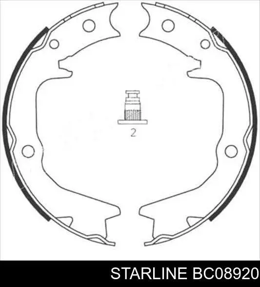 BC08920 Starline Колодки гальмівні задні, дискові