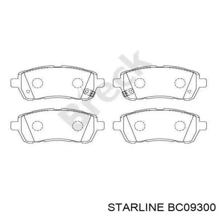 BC09300 Starline колодки гальмові задні, барабанні