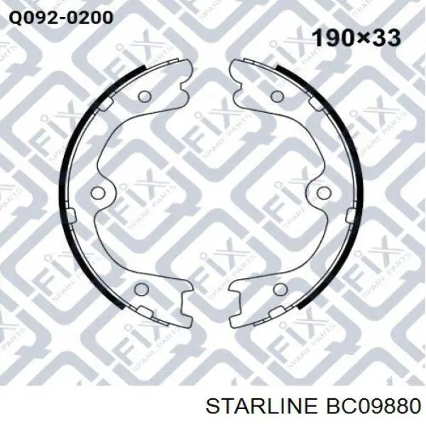 Купити BC09880 Starline Гальмівні колодки гальма стоянки