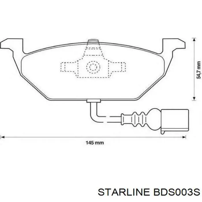 Купити BDS003S Starline Колодки гальмівні передні, дискові
