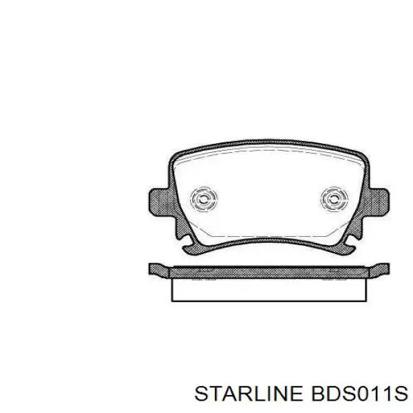 BDS011S Starline Колодки гальмівні задні, дискові