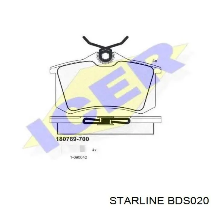 Передні тормозні колодки BDS020 Starline