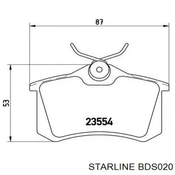 Гальмівні колодки Starline BDS020 ціна, від 11.48 USD