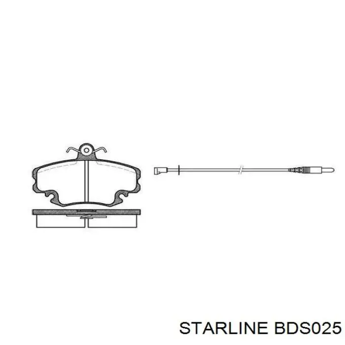 Купити BDS025 Starline Колодки гальмівні передні, дискові