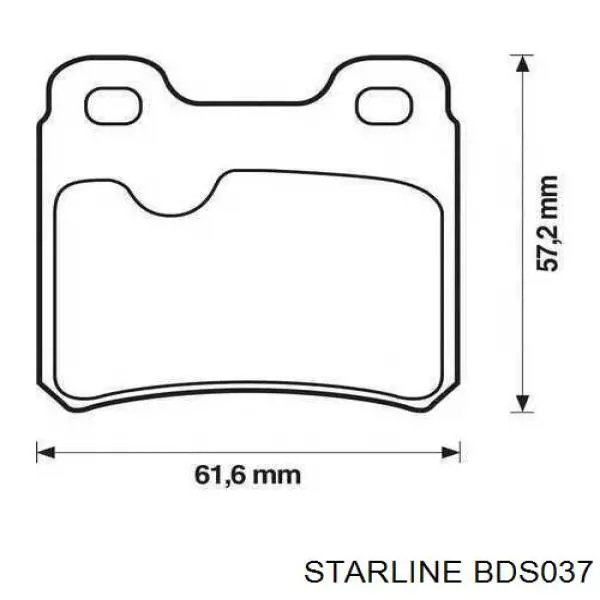 BDS037 Starline Передні гальмівні колодки