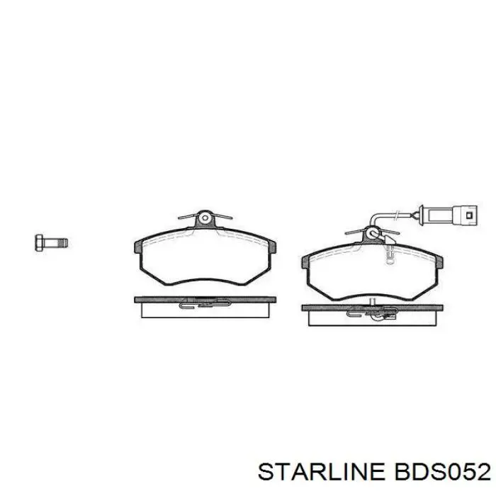 BDS052 Starline Передні гальмівні колодки