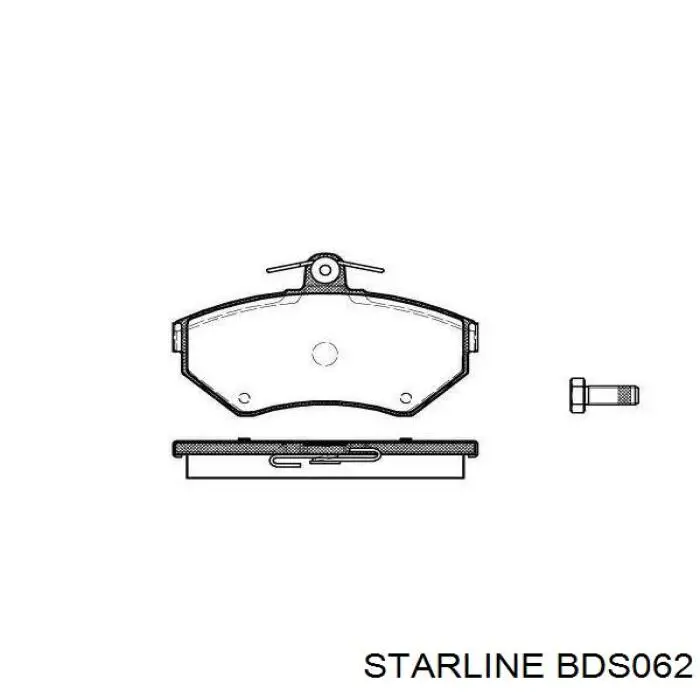 Гальмівні колодки Starline BDS062 ціна, від 13.98 USD