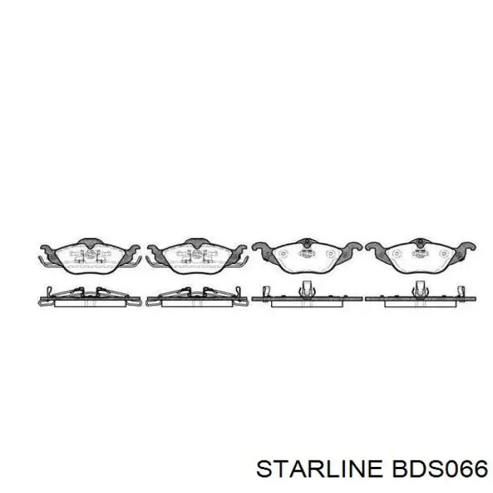 BDS066 Starline Передні гальмівні колодки