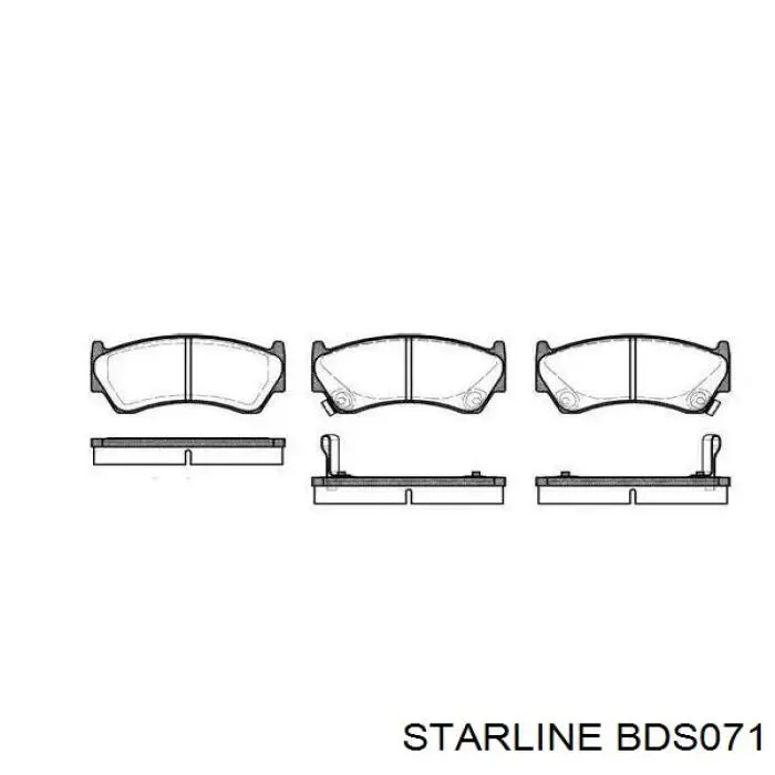 Передні тормозні колодки BDS071 Starline