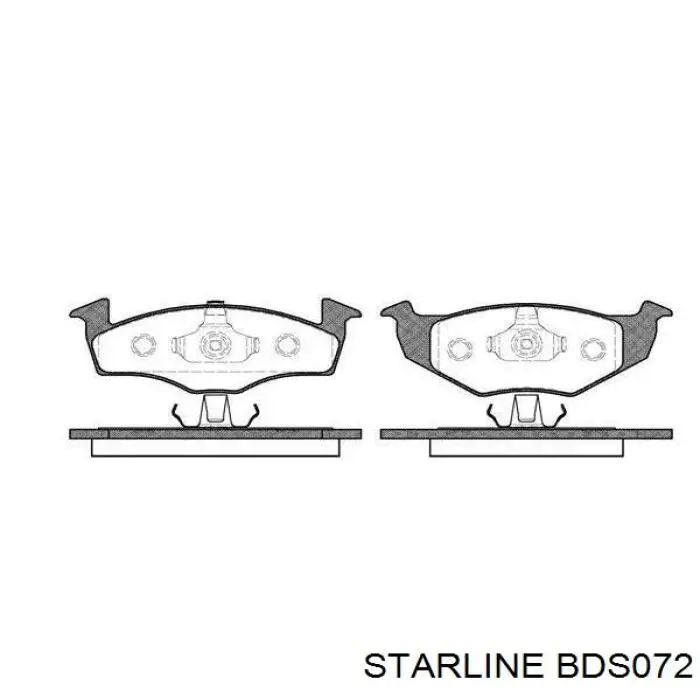BDS072 Starline Передні гальмівні колодки