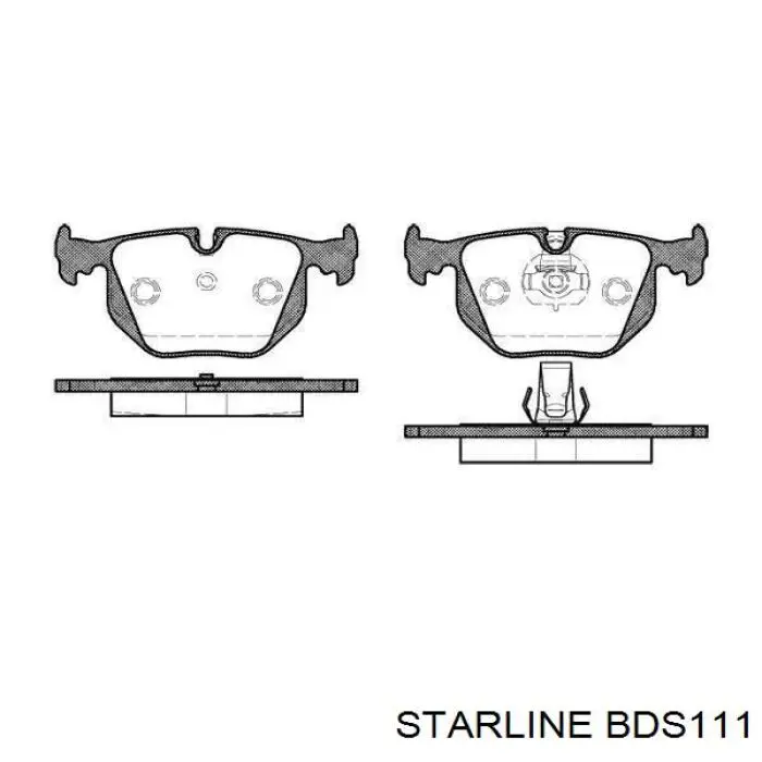 Купити BDS111 Starline Задні колодки