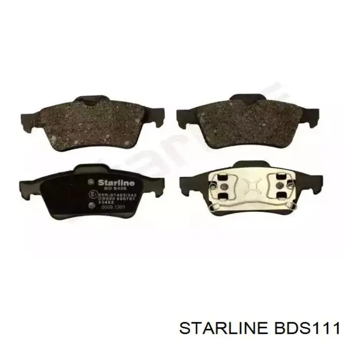 BDS111 Starline Колодки гальмівні задні, дискові