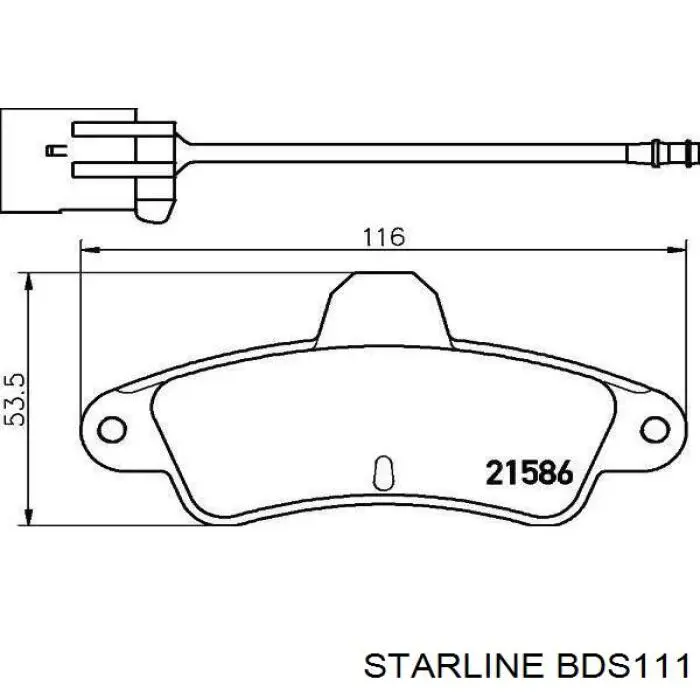 Задні гальмівні колодки Starline BDS111 ціна, від 14.57 USD