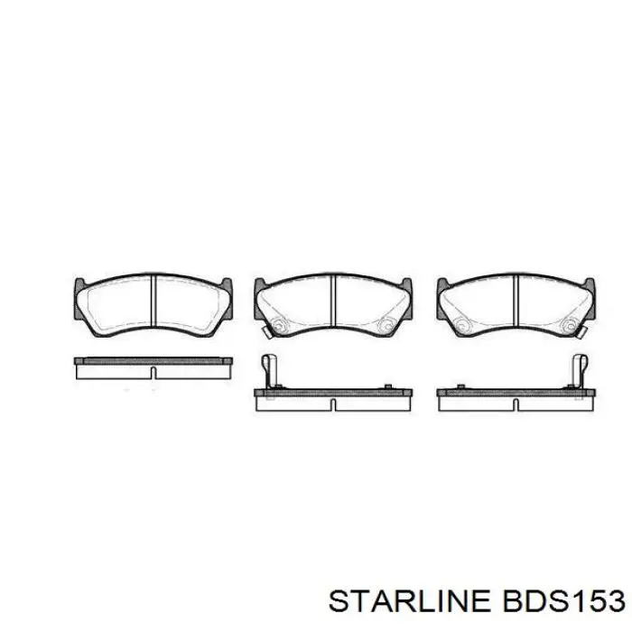 Передні тормозні колодки BDS153 Starline