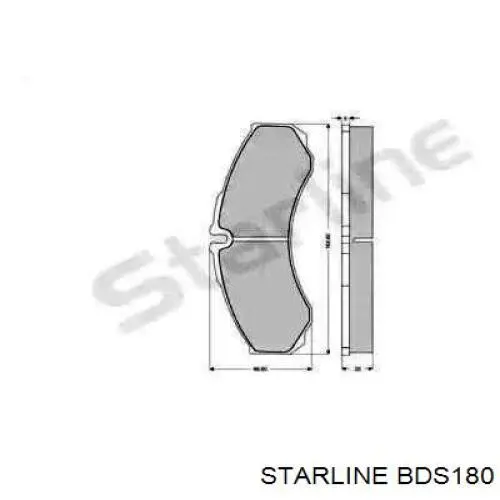 Задні гальмівні колодки Starline BDS180 ціна, від 21.75 USD