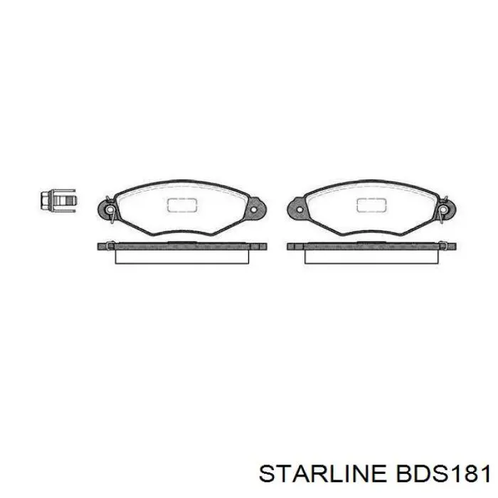 BDS181 Starline Передні гальмівні колодки