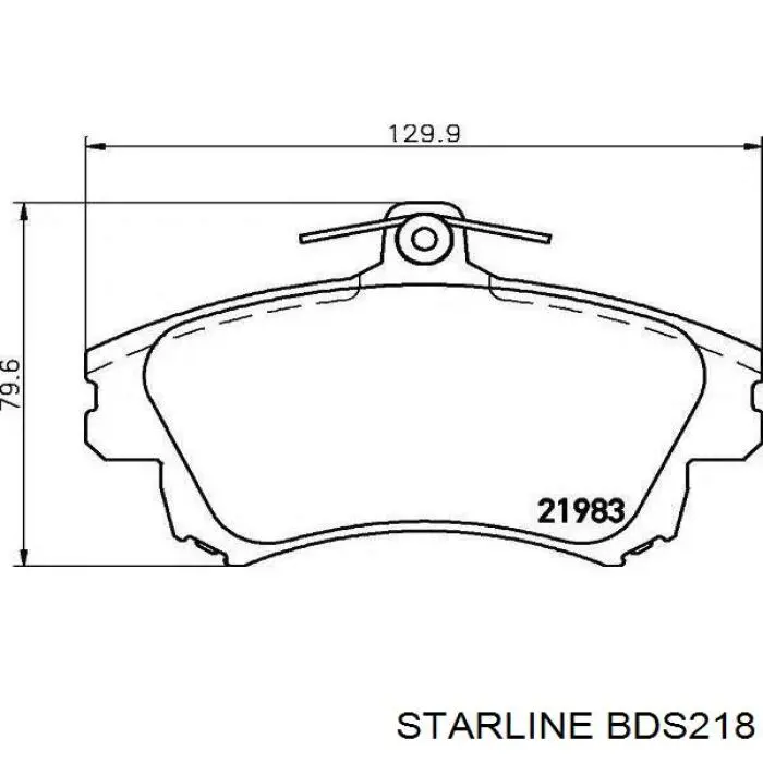 BDS218 Starline Передні гальмівні колодки
