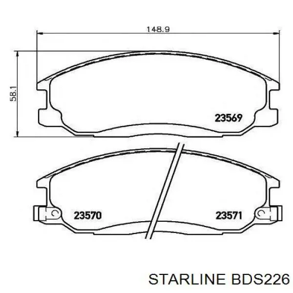 BDS226 Starline Передні гальмівні колодки