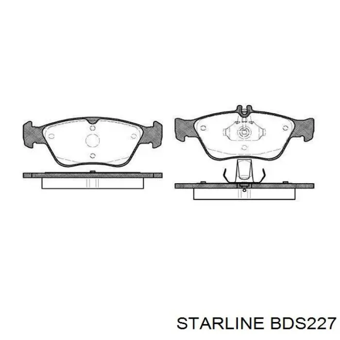 Купити BDS227 Starline Колодки гальмівні передні, дискові