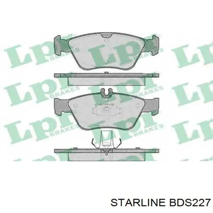 BDS227 Starline Передні гальмівні колодки
