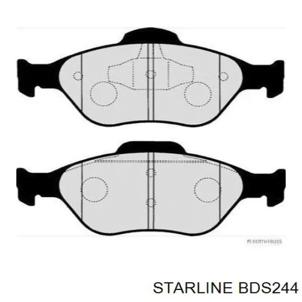 BDS244 Starline колодки гальмівні передні, дискові