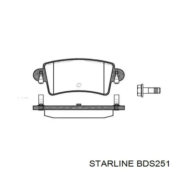BDS251 Starline Колодки гальмівні задні, дискові
