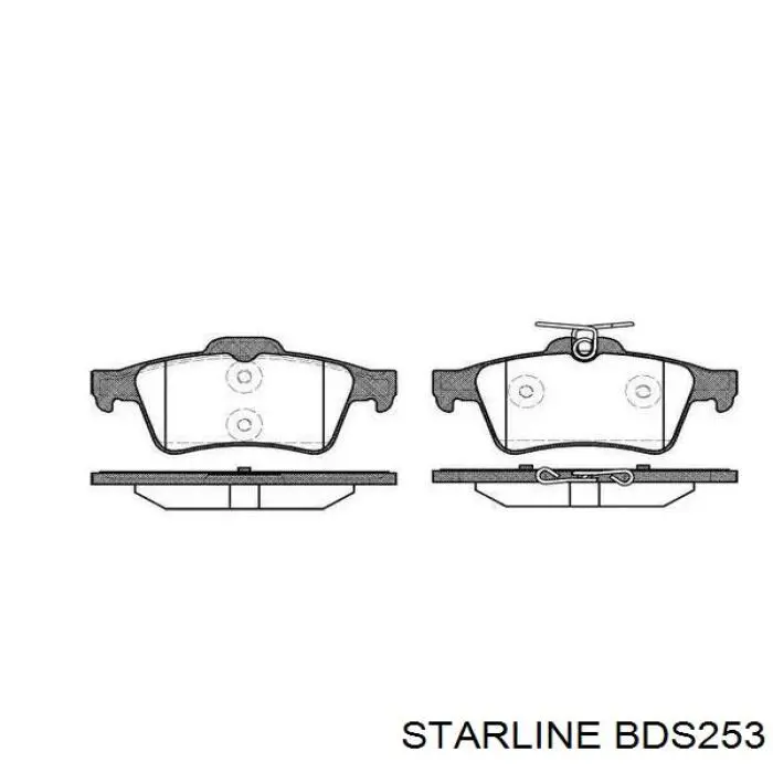 BDS253 Starline Колодки гальмівні задні, дискові