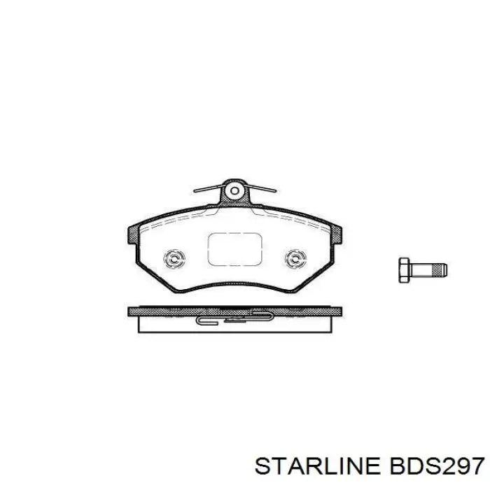 Колодки гальмівні передні, дискові BDS297 Starline