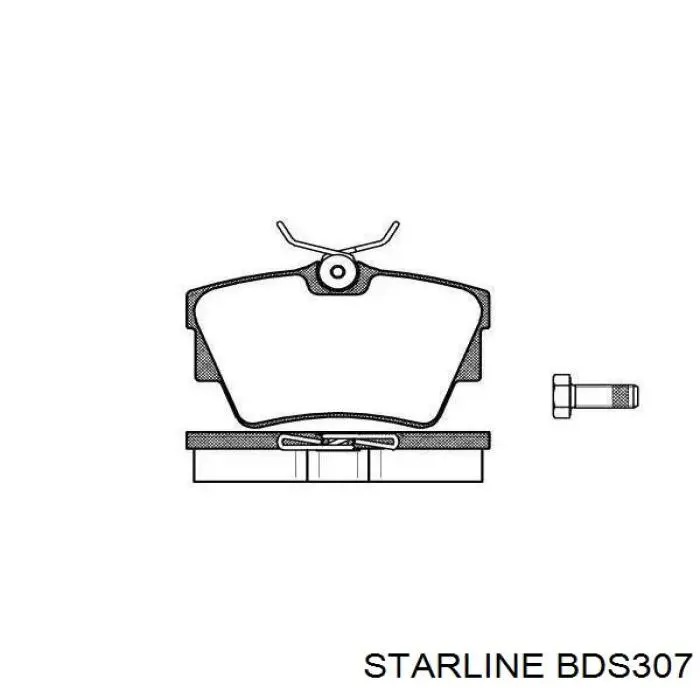 BDS307 Starline Колодки гальмівні задні, дискові