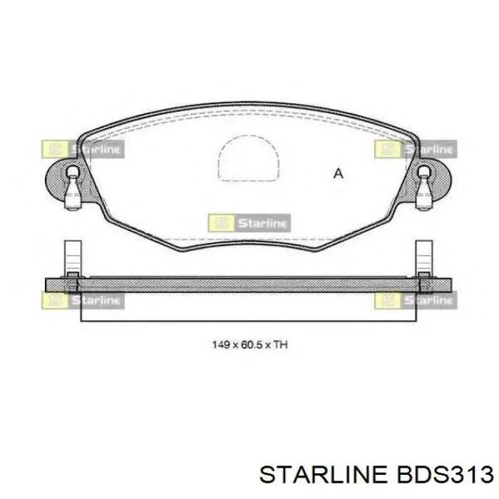 BDS313 Starline Передні гальмівні колодки