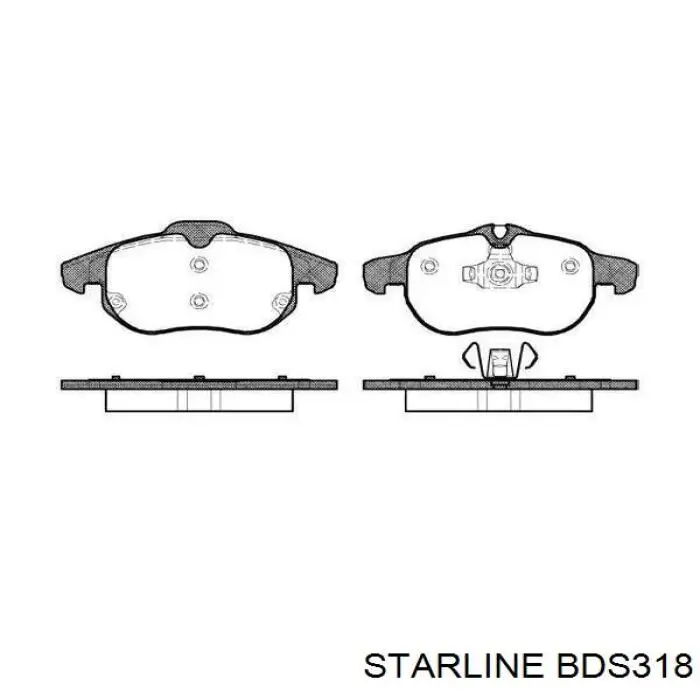 BDS318 Starline Передні гальмівні колодки