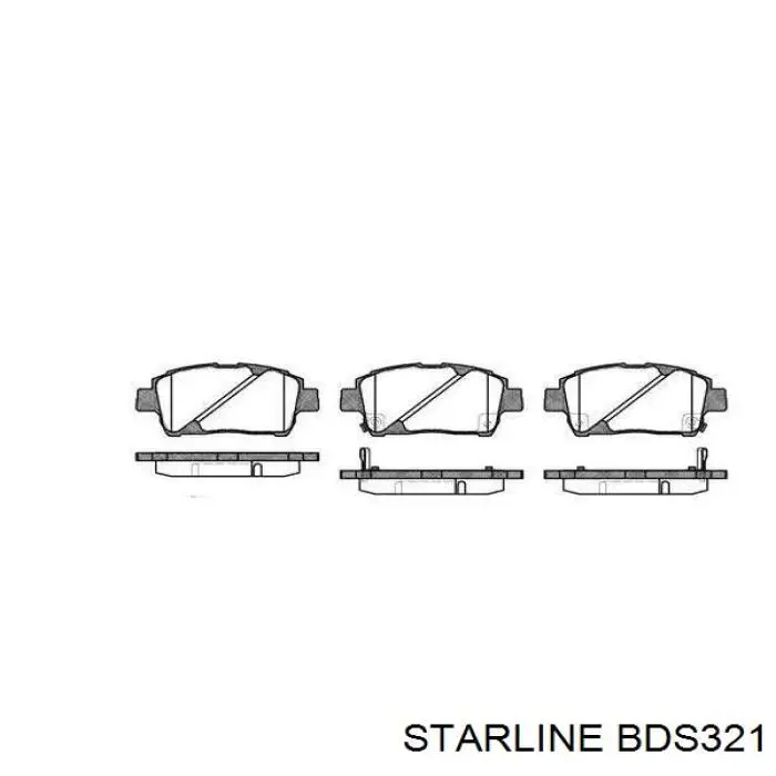 Передні тормозні колодки BDS321 Starline