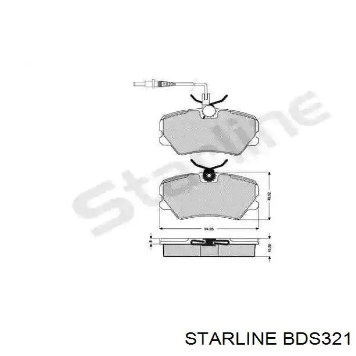 Гальмівні колодки Starline BDS321 ціна, від 12.45 USD