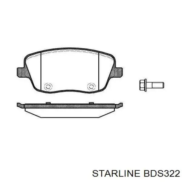 BDS322 Starline Передні гальмівні колодки