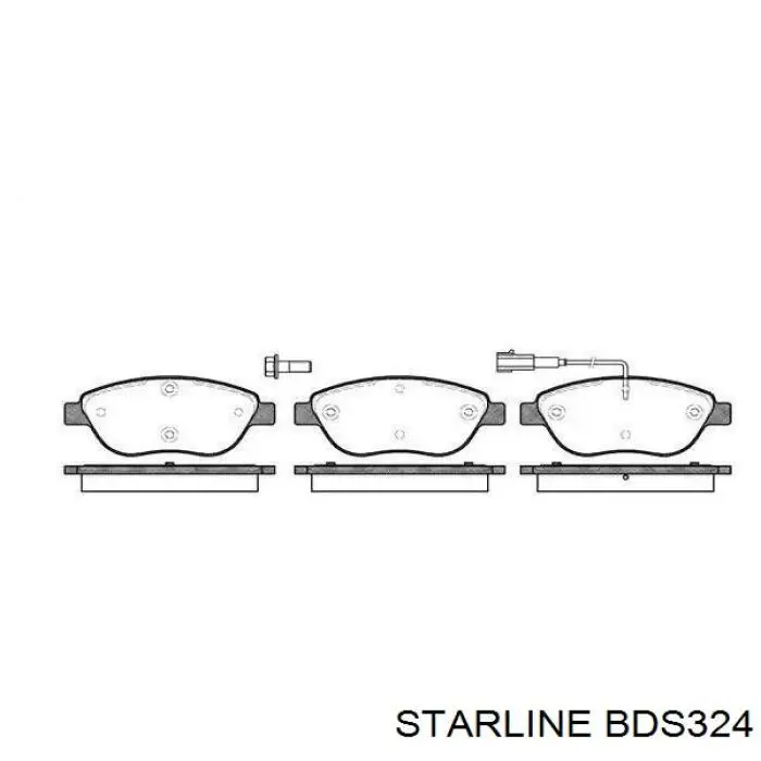 BDS324 Starline Передні гальмівні колодки