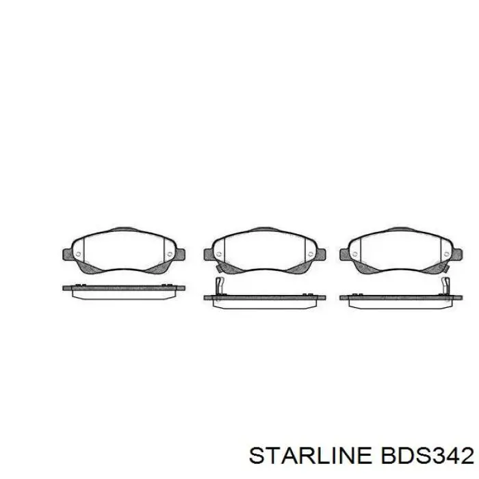 BDS342 Starline Передні гальмівні колодки