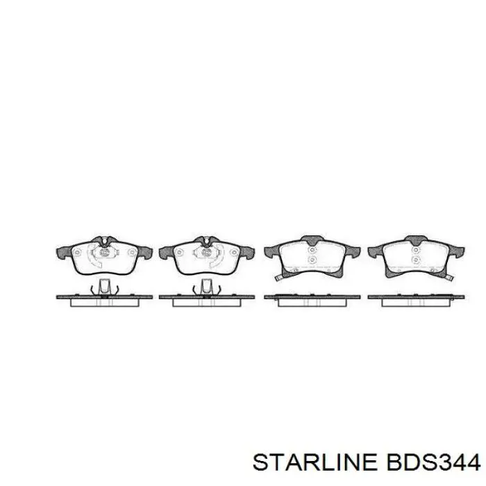 BDS344 Starline Передні гальмівні колодки