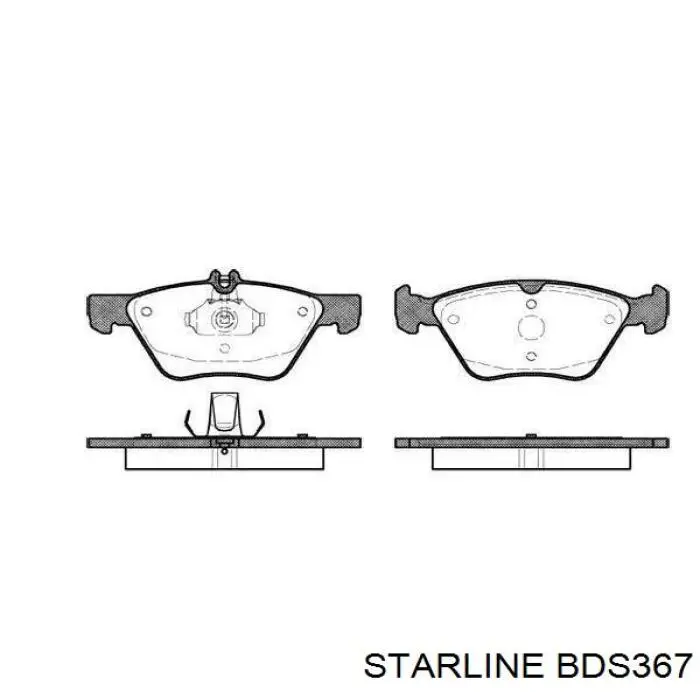BDS367 Starline Передні гальмівні колодки