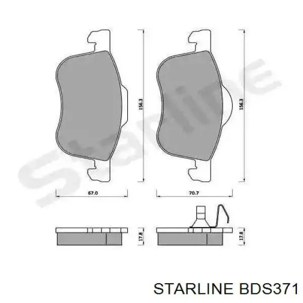 Гальмівні колодки Starline BDS371 ціна, від 25.03 USD